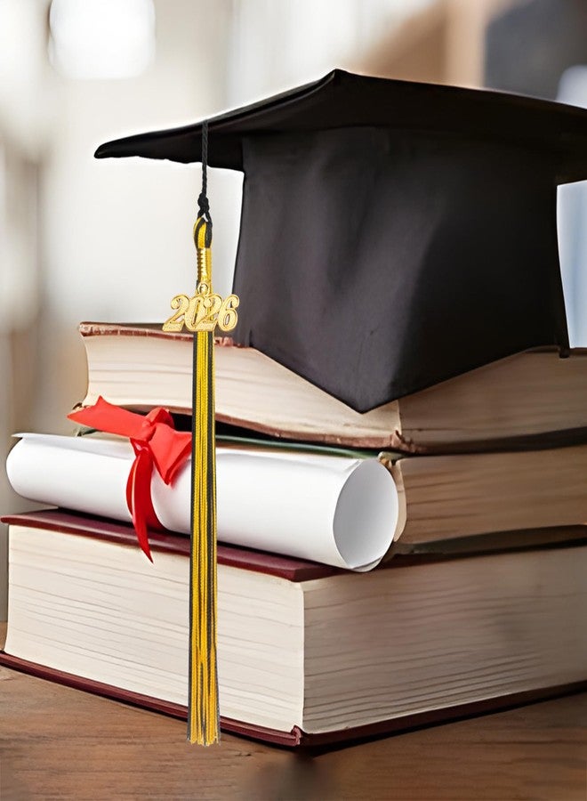 Nelisylux 2026 Tassel Graduation, Black and Gold Graduation Tassel, 2026 Tassel Charms for Graduations Cap Decorations, Tassels Memorial Grad Cords for College High School Graduate Hat Ceremonies Accessories - Image 4